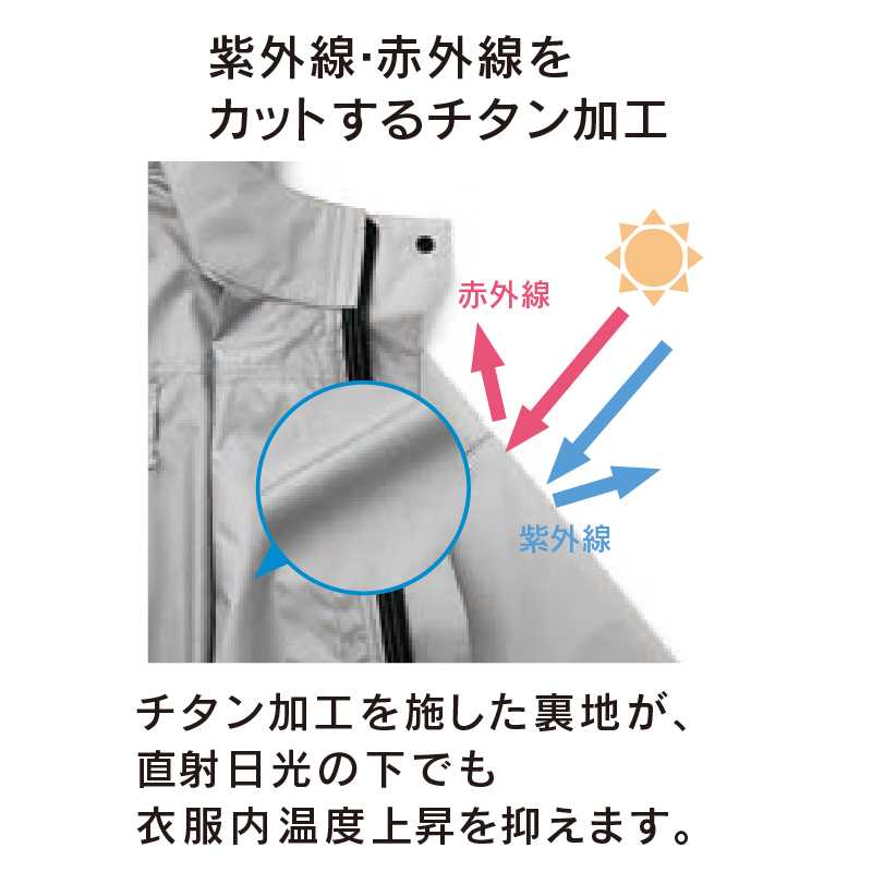 空調風神服 チタン加工 ベスト（服のみ） 3L シルバー KF92432 サンエス EFウェア 作業着 空調ウェア