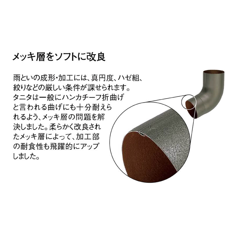 【送料無料】丸たて継手(75Φ) ブラック タニタ 雨どい GGF-31216 【条件：メーカー合計2万円以上/回】