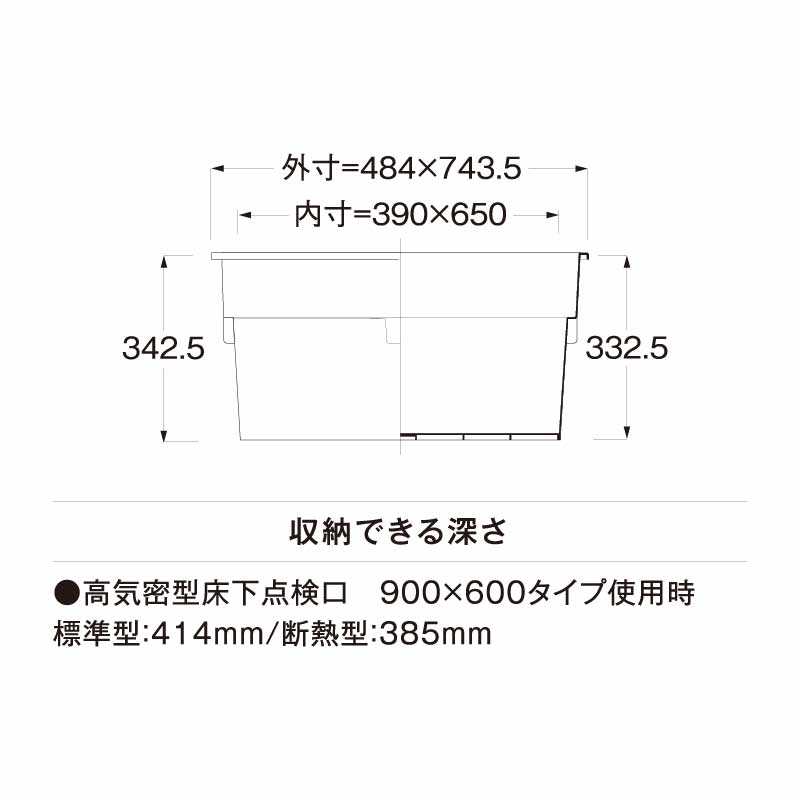 床下収納庫 900×600用 深型タイプ SPF-90S3 アイボリー 城東テクノ 収納庫（法人限定）