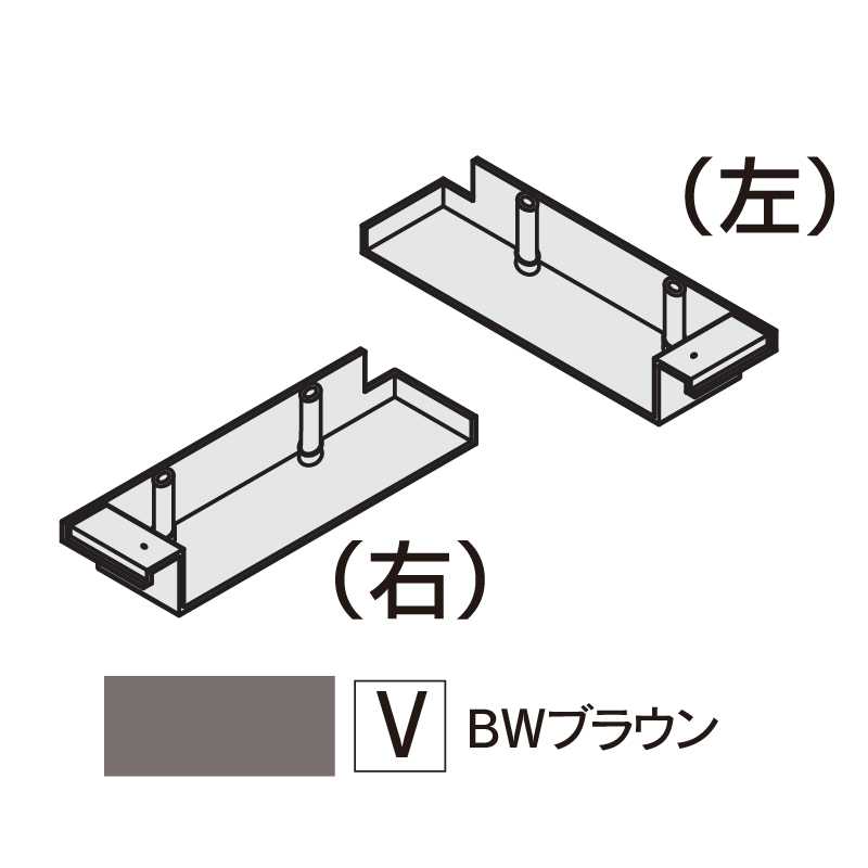 軒先通気見切縁 SNV100エンドカバーNセット BWブラウン  SNV1-EV【ケース販売】30個