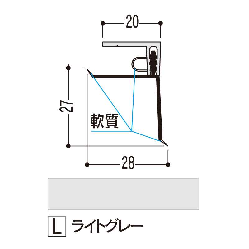 バスパネル 入隅 ライトグレー 3000mm LE-LL3【ケース販売】20本 浴室用天井 壁装材