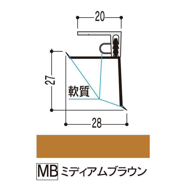 バスパネル 入隅 ミデイアムブラウン 3000mm LE-LMB3【ケース販売】20本 浴室用天井 壁装材