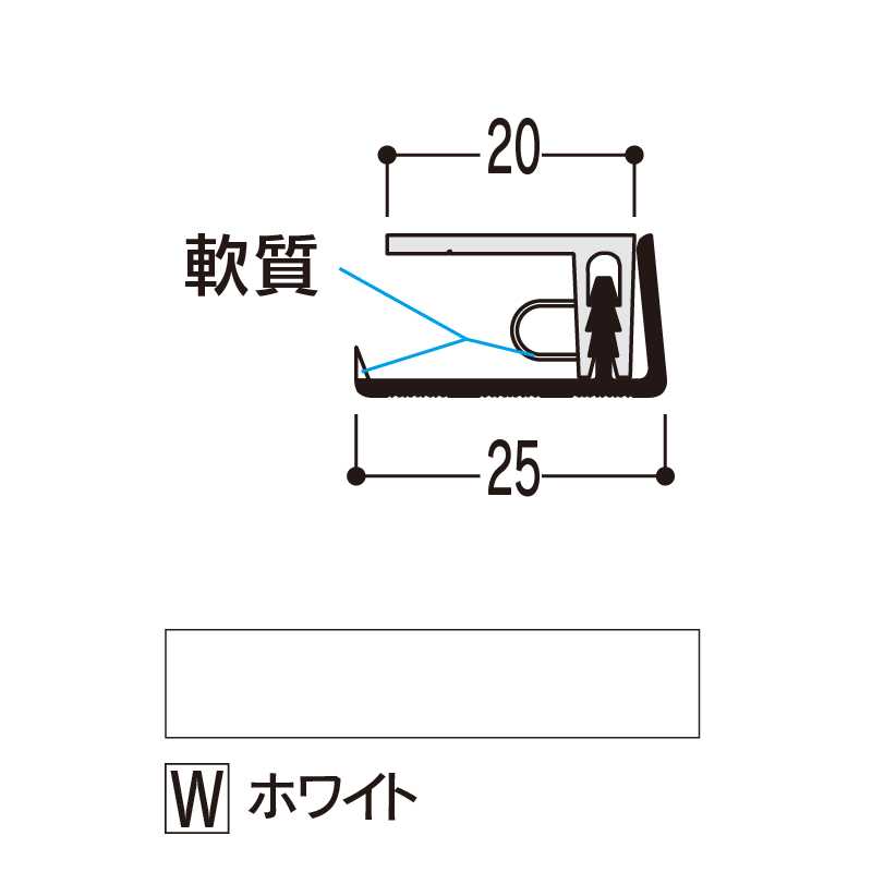 バスパネル 見切 ホワイト3000mmLM-LW3【ケース販売】20本 浴室用天井 壁装材