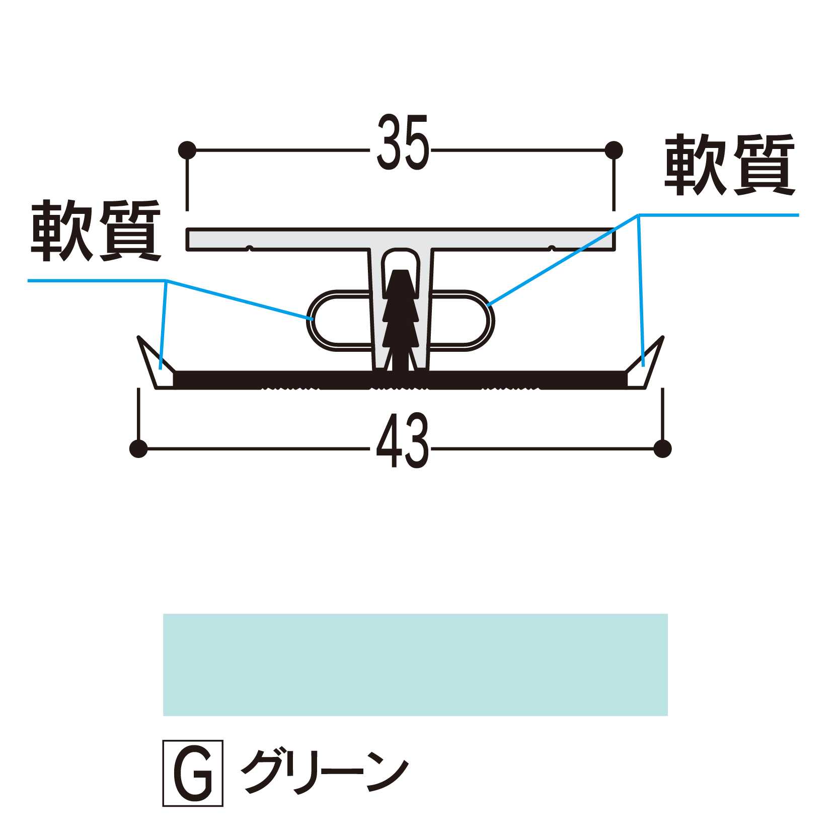 バスパネル ジョイント グリーン 3000mm LJ-LG3【ケース販売】20本 浴室用天井 壁装材