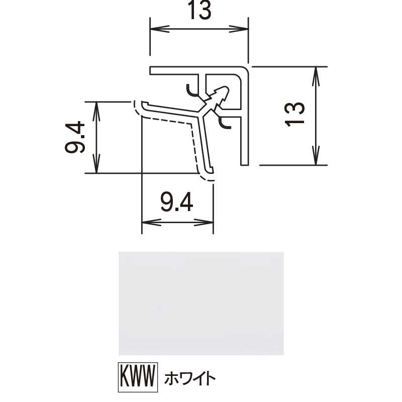 鏡面 アルパレージ用 入隅 セパレートホワイト 2450mm AES2KWW【ケース販売】20本 壁面 化粧パネル 内装