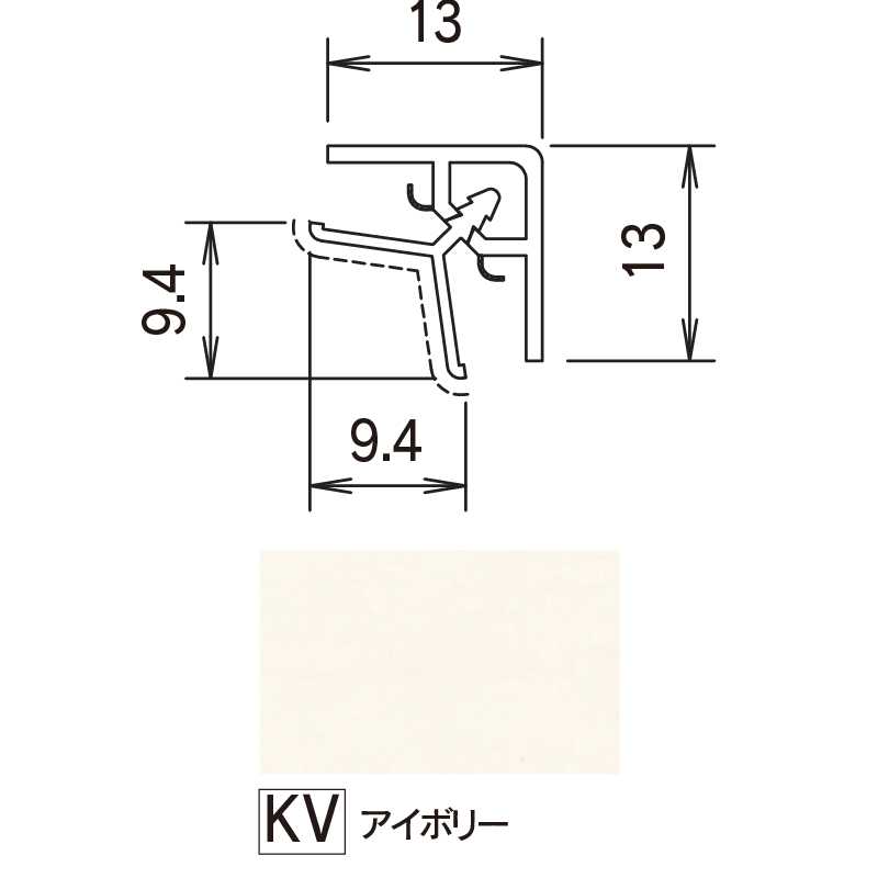 鏡面 アルパレージ用 入隅 セパレートアイボリー 2450mm AES2KV【ケース販売】20本 壁面 化粧パネル 内装