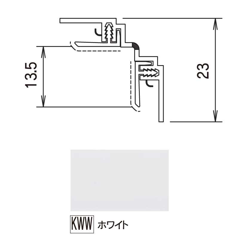 鏡面 アルパレージ用 入隅 Ｒ面用 ホワイト 2450mm AER2KWW【ケース販売】20本 壁面 化粧パネル 内装