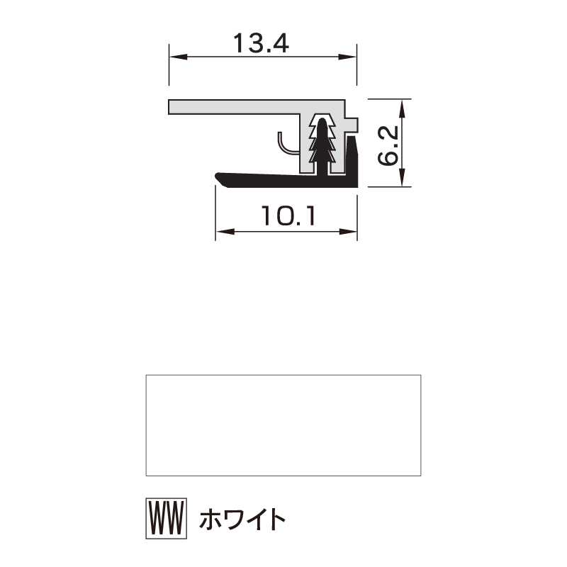 アルパレージ用 見切 セパレートホワイト 2450mm AMS2WW【ケース販売】20本 壁面 化粧パネル 浴室