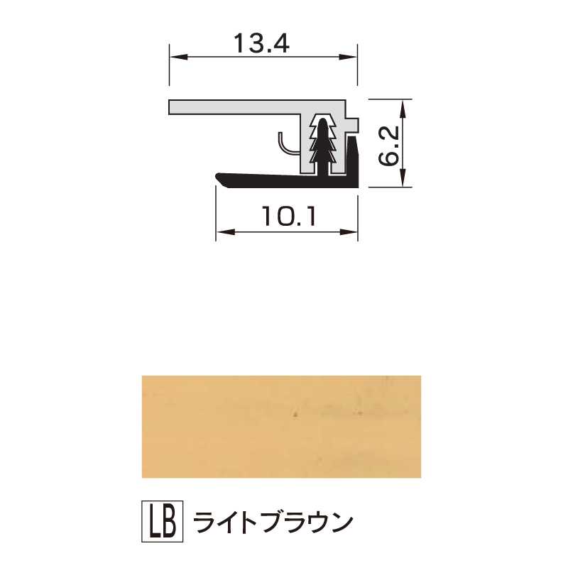 アルパレージ用 見切 セパレートライトブラウン 2450mm AMS2LB【ケース販売】20本 壁面 化粧パネル 浴室