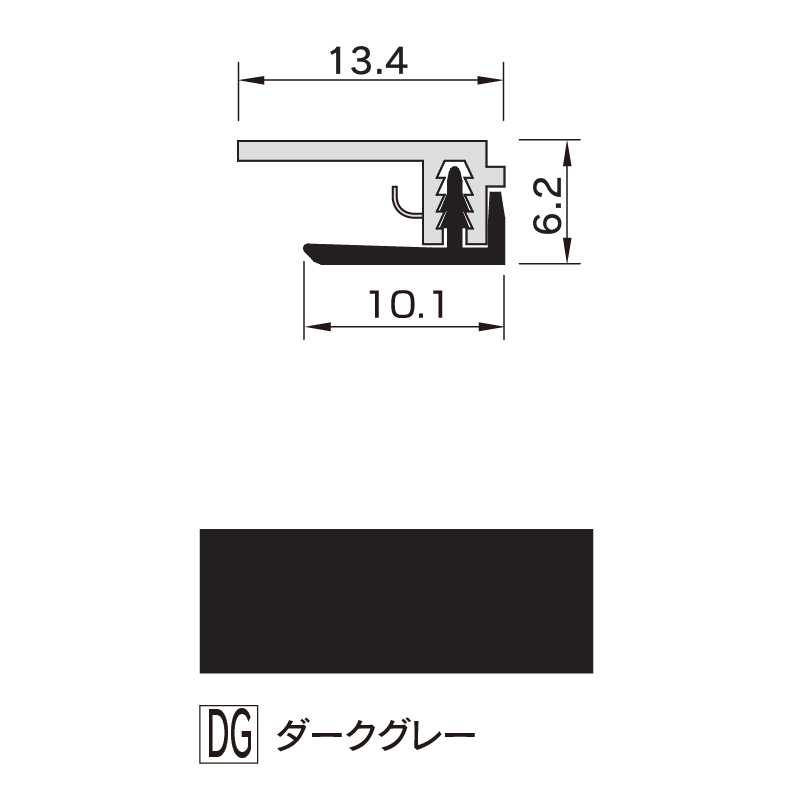 アルパレージ用 見切 セパレートダークグレー 2450mm AMS2DG【ケース販売】20本 壁面 化粧パネル 内装 浴室