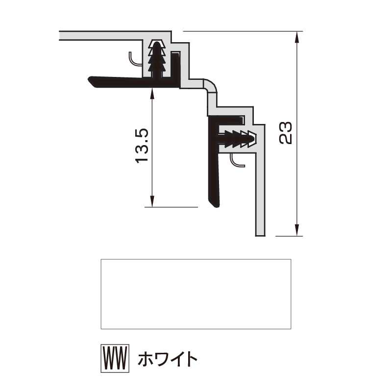 アルパレージ用 入隅 Ｒ面用ホワイト 2450mm AER2WW【ケース販売】20本 壁面 化粧パネル 内装 浴室