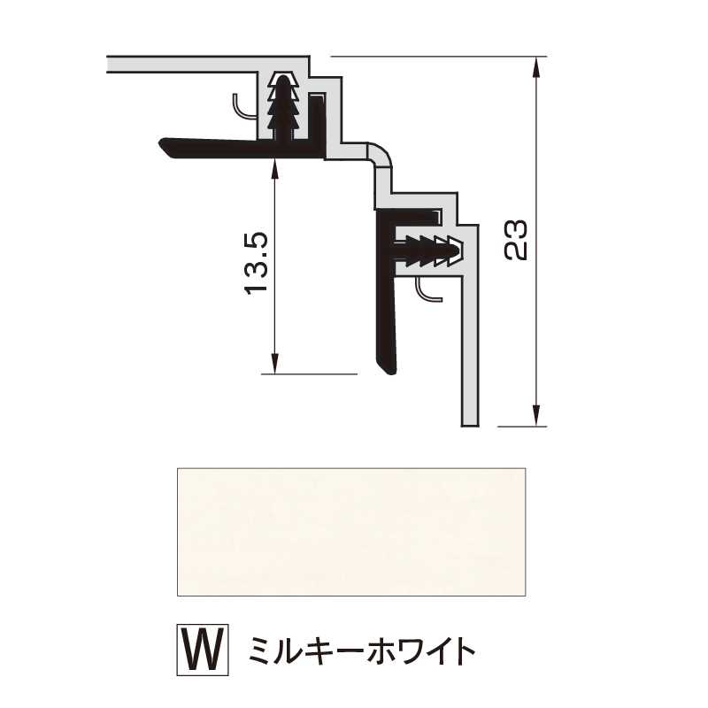 アルパレージ用 入隅 Ｒ面用ミルキーホワイト 2450mm AER2W【ケース販売】20本 壁面 化粧パネル 内装 浴室