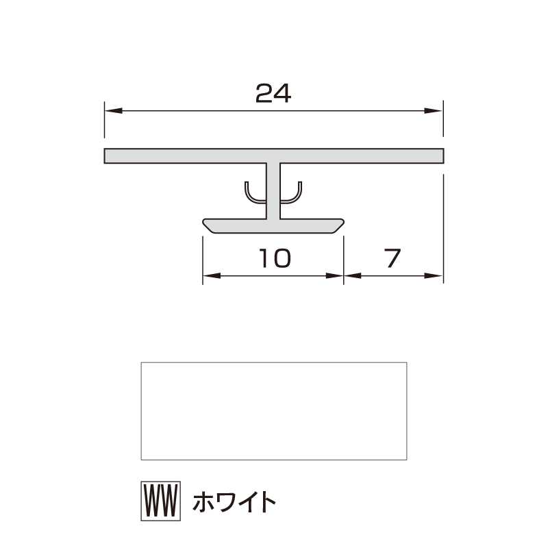 アルパレージ用 ジョイント ホワイト 2450mm AJ2WW【ケース販売】20本 壁面 化粧パネル 内装 浴室 水廻り