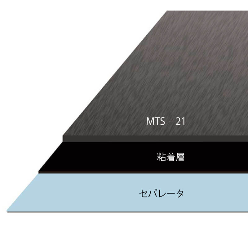 ハヤダンパー 非拘束型制振材 防音 遮音 MTS-21 500×1000×1(mm)【ケース販売】10枚入 早川ゴム