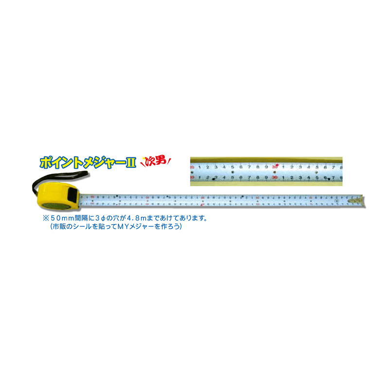 ポイントメジャーⅡ 次男 (25mm×5.5m)コンベックス スケール サワタ 建築用巻き尺 化粧ボード用