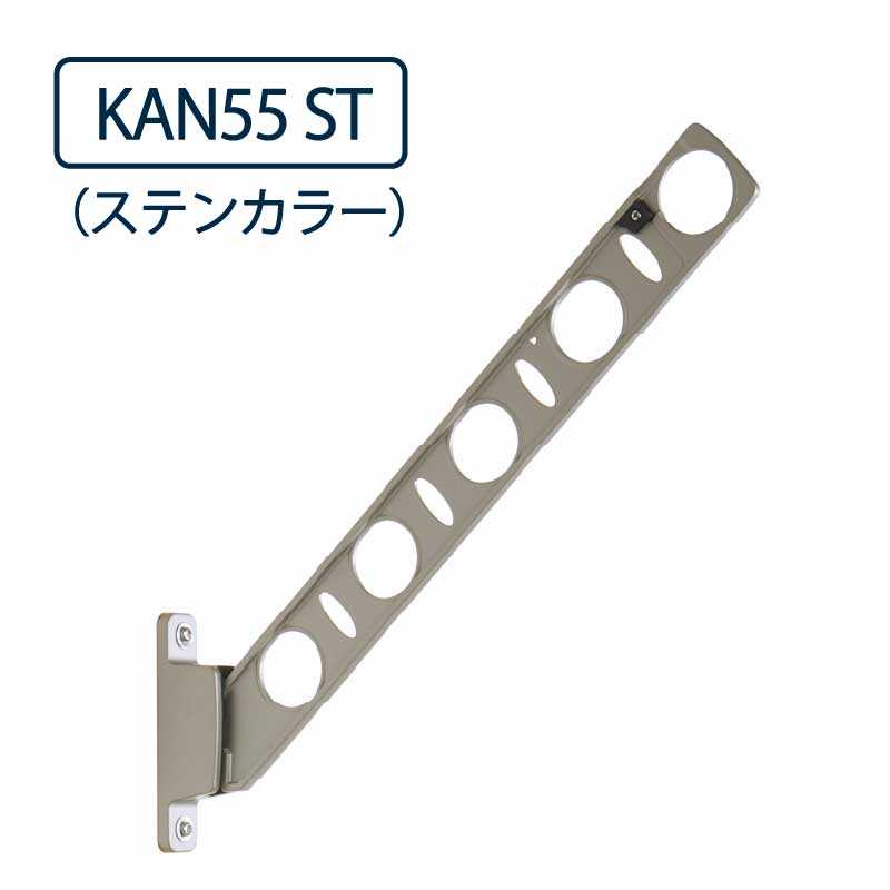 ドライウェーブ 窓壁用 物干し金物 KAN55 ST ステンカラー 550mm 屋外2本1セット DRY･WAVE タカラ産業