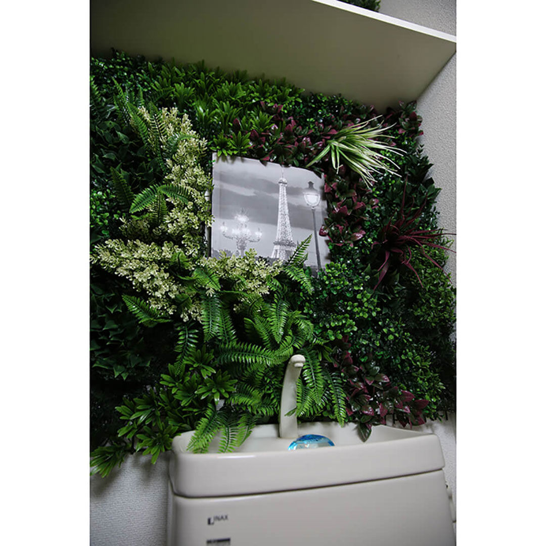 モアリーフ オリエンタルA 500mm×500mm 4枚セット ユニオンビズ ML-O-A ML-O-B ML-O-C フェイクグリーン 壁面緑化  施工事例 